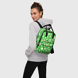Рюкзак женский Ромашки на зелёном фоне, цвет: 3D-принт — фото 2