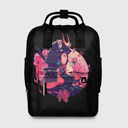 Рюкзак женский Вишневый Самурай, цвет: 3D-принт