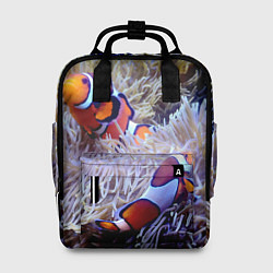 Рюкзак женский Клоуны в актинии, цвет: 3D-принт