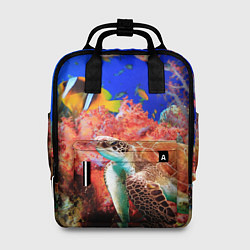 Рюкзак женский Морская черепаха, цвет: 3D-принт