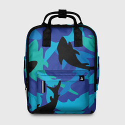 Рюкзак женский Акулы паттерн, цвет: 3D-принт