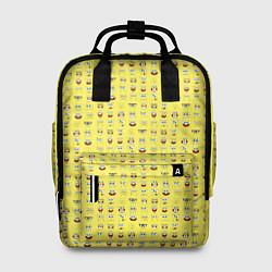 Рюкзак женский SpongeBobs facial expressions, цвет: 3D-принт