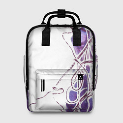 Рюкзак женский Фиолетовые нити цвета 3D-принт — фото 1