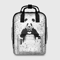 Рюкзак женский Панда Любовь Сердце Брызги, цвет: 3D-принт