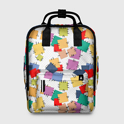 Рюкзак женский Ретро узор-заплатки, цвет: 3D-принт