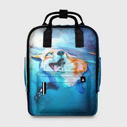 Рюкзак женский ПЛЫВУЩАЯ ЛИСИЧКА, цвет: 3D-принт