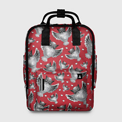 Рюкзак женский Серебряные совы, цвет: 3D-принт