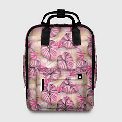 Рюкзак женский Розовый тропический узор, цвет: 3D-принт
