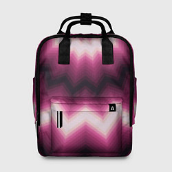 Рюкзак женский Черно-пурпурный калейдоскоп, цвет: 3D-принт