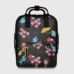 Рюкзак женский Япония паттерн, цвет: 3D-принт