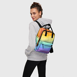 Рюкзак женский РАДУЖНЫЕ ВОЛНЫ RAINBOW WAVES Z, цвет: 3D-принт — фото 2