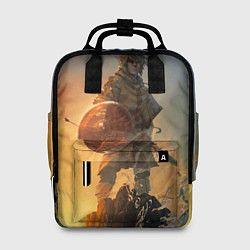 Рюкзак женский Винланд стоит на скале сага, цвет: 3D-принт
