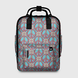 Рюкзак женский Символы хиппи, цвет: 3D-принт