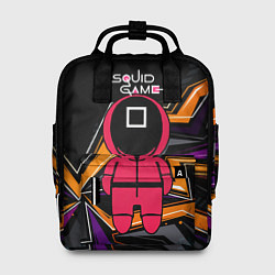 Рюкзак женский Квадрат - игра в кальмара, цвет: 3D-принт