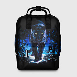 Рюкзак женский Черная пантера пятна краски, цвет: 3D-принт