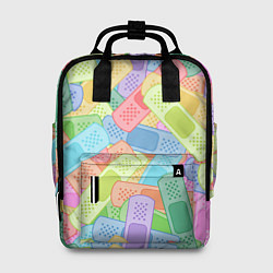 Рюкзак женский Цветные пластыри, цвет: 3D-принт