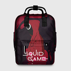 Рюкзак женский Игра в кальмара Red Black, цвет: 3D-принт