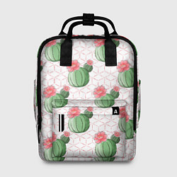 Рюкзак женский Паттерн из кактусов, цвет: 3D-принт