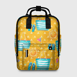 Рюкзак женский Летний песочный пляж, цвет: 3D-принт