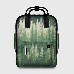 Рюкзак женский Елки-палки, хвойный лес, цвет: 3D-принт