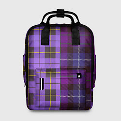 Рюкзак женский Purple Checkered, цвет: 3D-принт