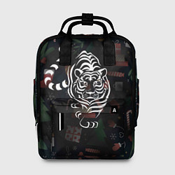 Рюкзак женский Новый год 2022 тигр, цвет: 3D-принт