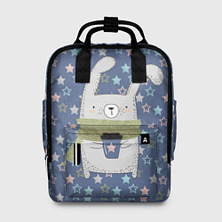 Рюкзак женский Звездный кролик, цвет: 3D-принт