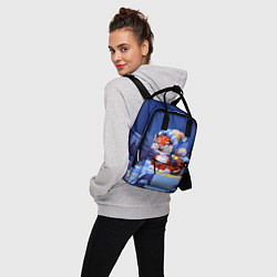 Рюкзак женский Праздничный тигренок 2022 Новогодний, цвет: 3D-принт — фото 2