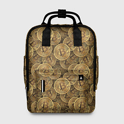 Рюкзак женский Bitcoins, цвет: 3D-принт