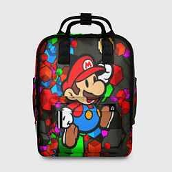 Рюкзак женский Super Mario Cubes 2022, цвет: 3D-принт