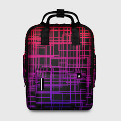 Рюкзак женский Кривая клетка, цвет: 3D-принт