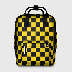 Рюкзак женский Такси Шахматные Клетки, цвет: 3D-принт