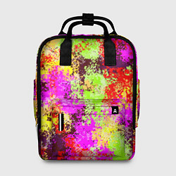 Рюкзак женский Пиксельный камуфляж Диско, цвет: 3D-принт
