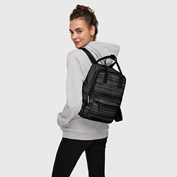 Рюкзак женский Узор H&S Полосы Черно-белый 119-9-35-5-f-2, цвет: 3D-принт — фото 2