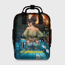 Рюкзак женский Panam сзади Cyberpunk2077, цвет: 3D-принт