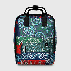Рюкзак женский Лоскуты Бандан, цвет: 3D-принт