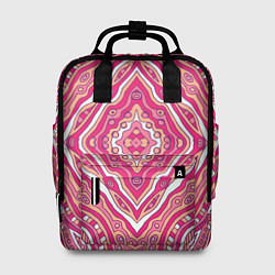 Женский рюкзак Абстракция Узор розового цвета