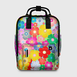 Рюкзак женский Цветочки фон, цвет: 3D-принт