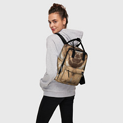 Рюкзак женский Абстрактный, графический узор коричневого цвета, цвет: 3D-принт — фото 2