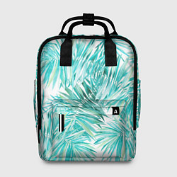 Рюкзак женский Листья Пальмы Нарисованные Акварелью, цвет: 3D-принт