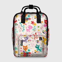 Рюкзак женский COLORFUL FUNNY KITTENS, цвет: 3D-принт