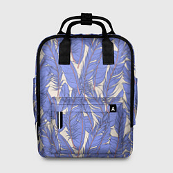 Рюкзак женский Фиолетовые Перья Птиц, цвет: 3D-принт