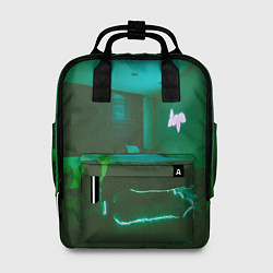 Рюкзак женский Неоновая спальня - Зелёный, цвет: 3D-принт