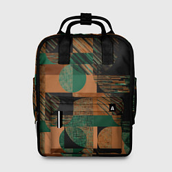 Рюкзак женский Текстурированный абстрактный, геометрический принт, цвет: 3D-принт