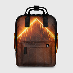 Рюкзак женский Неоновая крыша здания - Оранжевый, цвет: 3D-принт