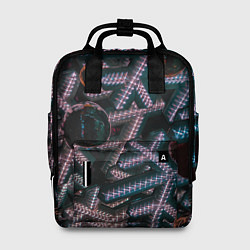 Рюкзак женский Абстрактные металлические фигуры - Сиреневый, цвет: 3D-принт