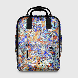 Рюкзак женский Летний красочный паттерн, цвет: 3D-принт