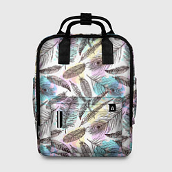 Рюкзак женский Текстура перьев, цвет: 3D-принт