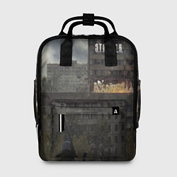 Рюкзак женский STALKER Многоэтажка В Воздухе, цвет: 3D-принт