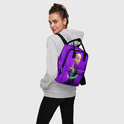Рюкзак женский Lil Peep На Фиолетовом Фоне, цвет: 3D-принт — фото 2